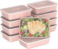 Bentgo 20-Piece Glitter Lightweight, Durable, Reusable BPA-Free 1-Compartment Containers - Microwave, Freezer, Dishwasher Safe (Glitter Garden Edition - Peony Glitter)