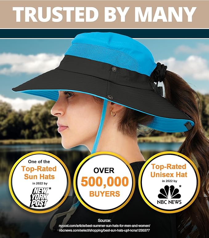 GearTOP Safari Sun Hat for Men and Sun Hats for Women UV Protection UPF 50+ Hiking, Gardening, Fishing