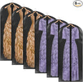 Zilink 65" Dress Bags for Gowns Long Clear Garment Bags for Gowns Garment Covers for Long Dresses, 6-Pack
