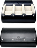 M Mirage Luxury Travel 6 watch display case organizer - Jade Black & Ivory White