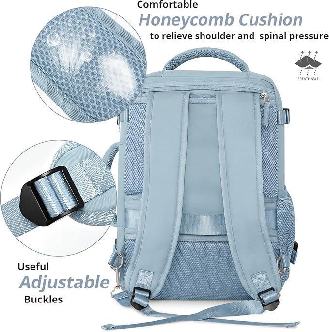 Travel Backpack for Women Men,Travel Laptop Backpack w/USB Charging Port, Waterproof Travel Backpack Carry On Flight Approved,Weekender Business Hiking Bag,Laptop Backpack 17 inch