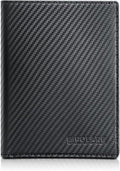 Polare Luxury RFID Blocking Leather Passport Holder Travel Wallet For Men and Women (Carbon Black)