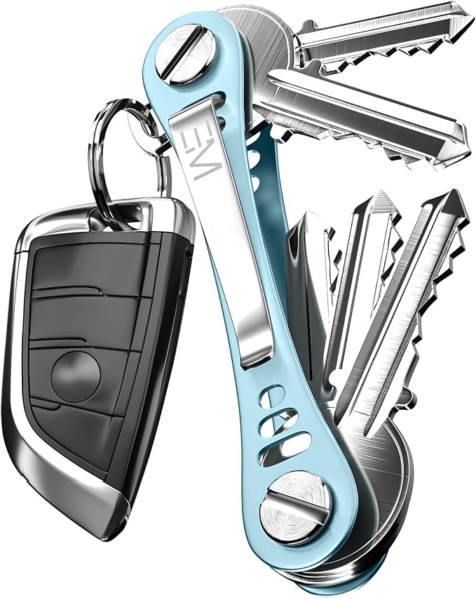 EM Premium Products Compact Key Holder - Pocket Key Organizer - 14 Keys Key Bar