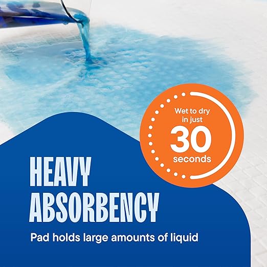 Chucks Pads Disposable [50-Pack] Underpads 23x36 Incontinence Chux Pads Absorbent Fluff Protective Bed Pads, Pee Pads for Babies, Kids, Adults & Elderly | Puppy Pads Large for Training Leak Proof