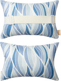 Outdoor Pillow for Chaise Lounge Chair, Sunbrella Head Support Pillow for Car Driving Neck or Lumbar Resting Waterproof with Adjustable Elastic Stripe for Garden Furniture Decorative 2Pack