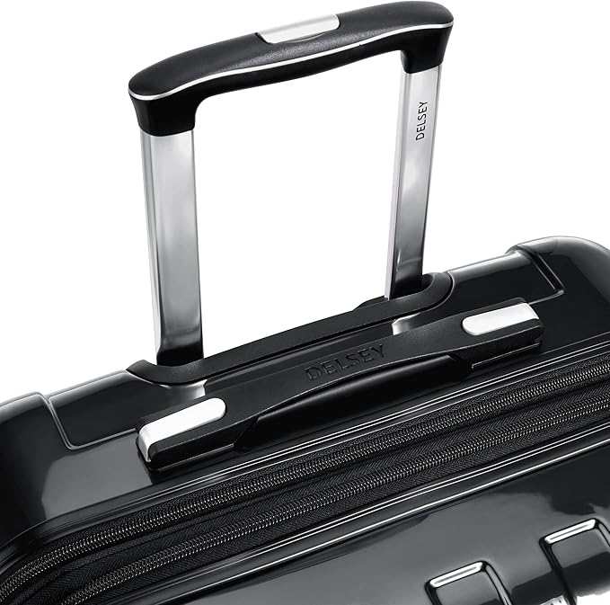 DELSEY PARIS Helium Aero Hardside Expandable Luggage with Spinner Wheels, Black, 2-Piece Set (21/24)