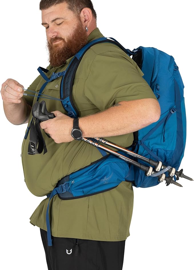 Osprey Talon 22L Men's Lightweight Hiking Backpack with Hipbelt, Green Canopy/Pine Leaf, Extended Fit