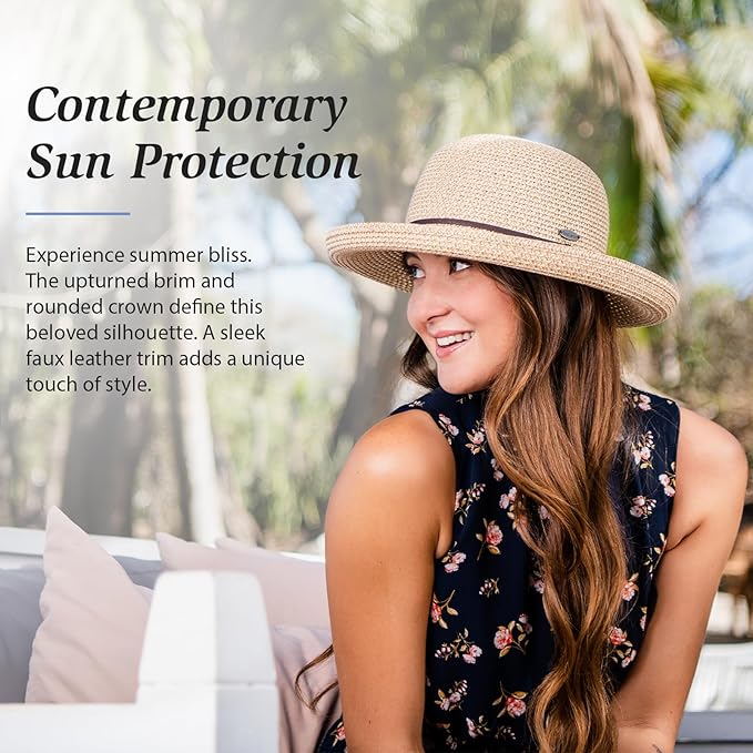 Wallaroo Hat Company – Women’s Amelia Sun Hat – UPF 50+, Wide Brim, Packable, Adjustable Sizing for Medium Crown Sizes