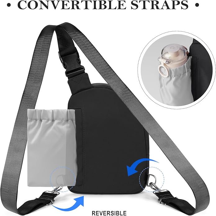 TOPEAST Anti Theft Crossbody Bag for Women Men, Small Sling Bag Crossbody Bags for Women Travel Sport Hiking Workout