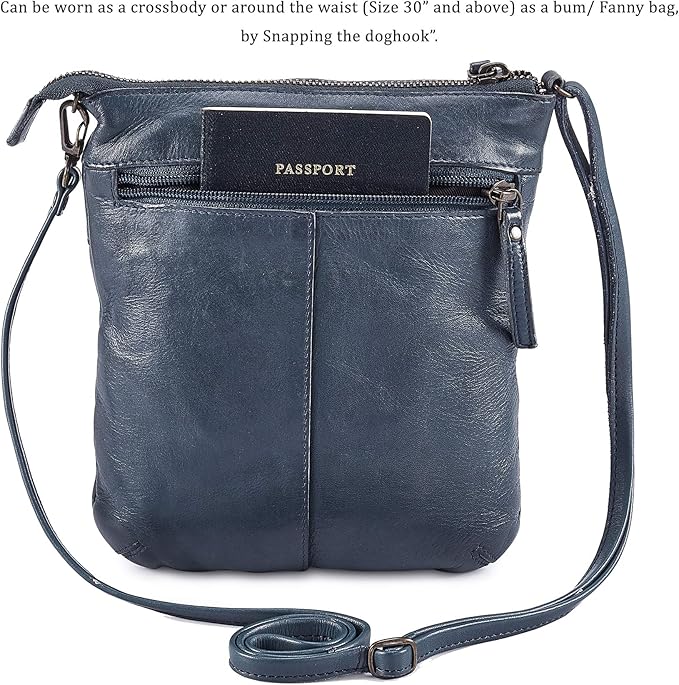 Crossbody Sling Bag for Women Small Real Leather Purse Vintage Travel Crossover Shoulder Bag Handmade