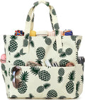 LEDAOU Large Beach Tote Bag Women Waterproof Sandproof Zipper Beach Tote Bag for Pool Gym Grocery Travel with Wet Pocket