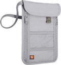 Lewis N. Clark RFID Blocking Stash Neck Wallet, Travel Pouch + Passport Holder for Women & Men, Gray, One Size