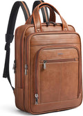 Shrrie 15.6" Laptop Backpack,Business Work Backpack Briefcase,Durable Computer Backpack for Office,Travel,College,Two-toned Brown