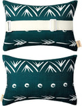 Lounge Chair Head Resting Pillows, Aderonideck Chair Head Waterproof Pillows with Insert Garden Furniture Neck Lumbar Attachment,2Pack 11"*16“