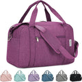 Narwey 18" Carry on Bag Underseat for Airplane with Wet Pocket Spirit Airlines Personal Item Bag Travel Duffel Bag Small Gym Bag Weekender Overnight for Women and Men (Dark Purple)
