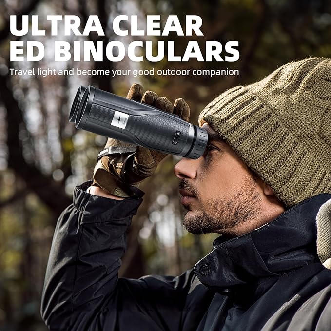 Premium ED Binoculars 10x42 for Adults - High Power HD Waterproof Binoculars for Bird Watching, Hunting & Travel