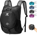 SKYSPER 15L Lightweight Small Hiking Backpack for Women Men, Foldable Travel Daypack, Packable Camping Backpack, Mini Outdoor Hiking Bag (Black)