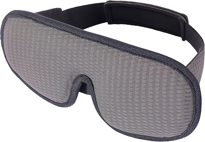 Sleep Mask for Men and Women 3D Contoured Eye Mask Patented Adjustable Light Blocking Night Mask for Sleeping (Grey)