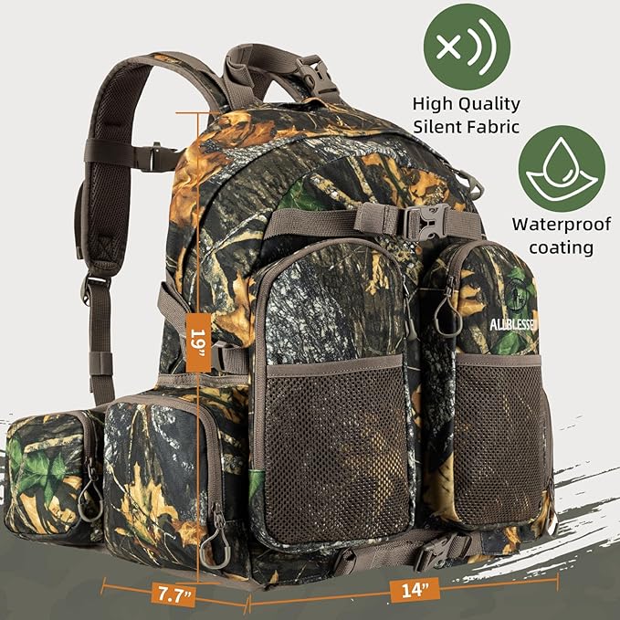 hunting backpack for men Waterproof Camo Hunting Pack gifts for men hunting gear Day Pack-BlessedLeaf-35L