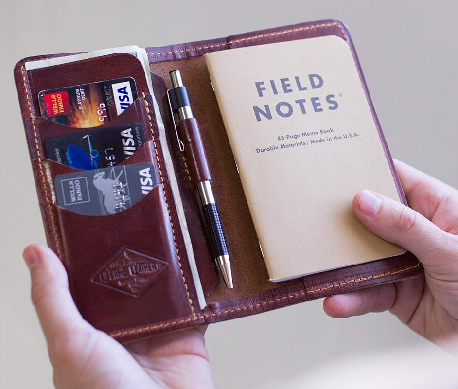 Personalized Leather Field Notes Wallet, Field Notes Cover, Passport Wallet, Handmade in Arizona