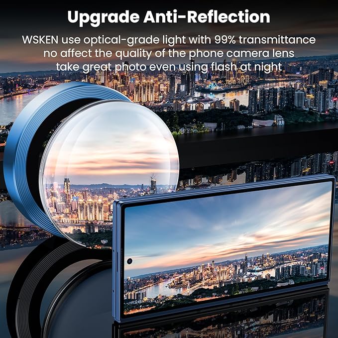 WSKEN for Z Fold 7 Camera Lens Protector Case Cover - Ultra HD Anti-Reflective Tempered Metal Glass Anti Scratch Rear Camera Screen Protector Film for Samsung Galaxy Z Fold 7 5G Accessories,Blue