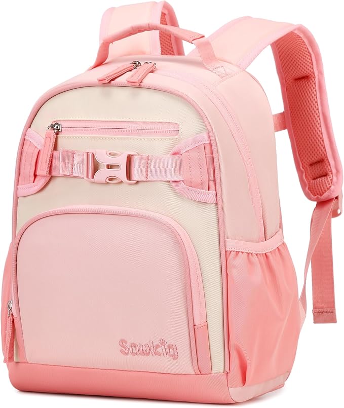 Lightweight Small Backpack for Kids Kindergarten Preschool Backpacks for Girls Ages 2-4-6 (Blush Cream Coral)