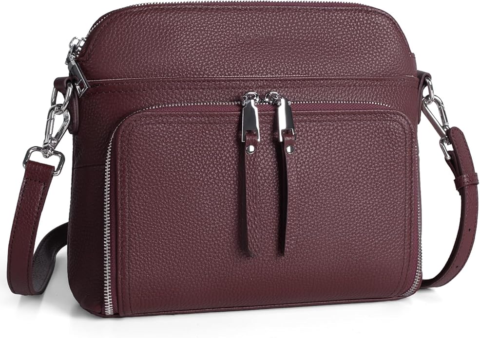 befen Genuine Leather Crossbody Purses for Women, Women's Small Crossbody Shoulder Bag with Built in RFID Wallet
