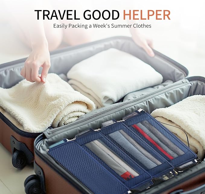 Suitcase Organizer Travel Bags Organizer for Luggage Compression Hanging Packing Cubes for Travel Carry on Closet (Bag Only)