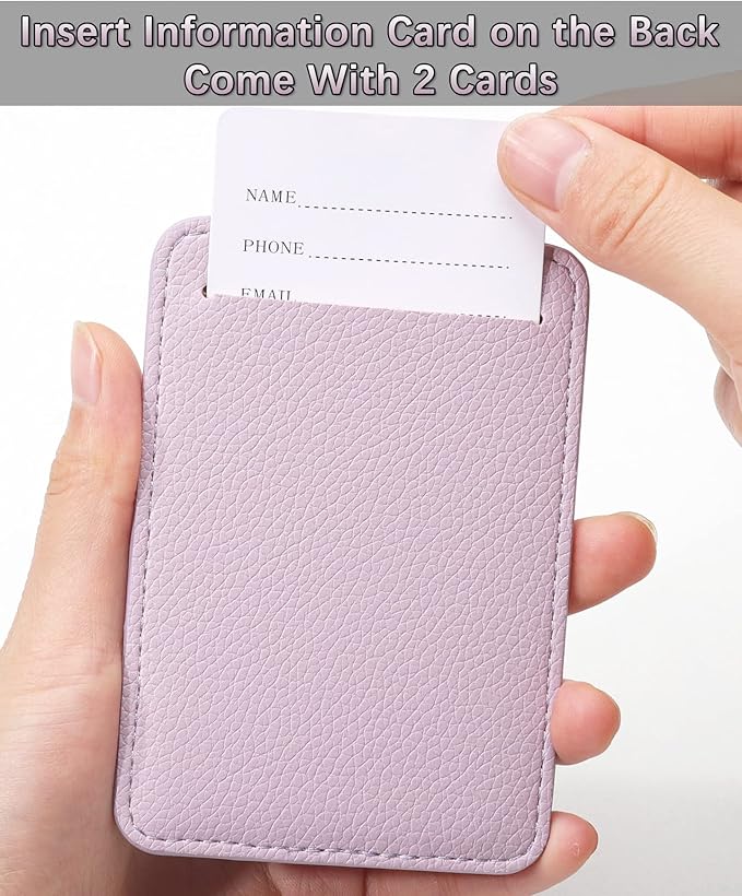Teskyer Luggage Tags, 3 Pack Premium PU Leather Luggage Tags for Suitcases, Privacy Protection Travel Bag Tags, Lichee Lilac
