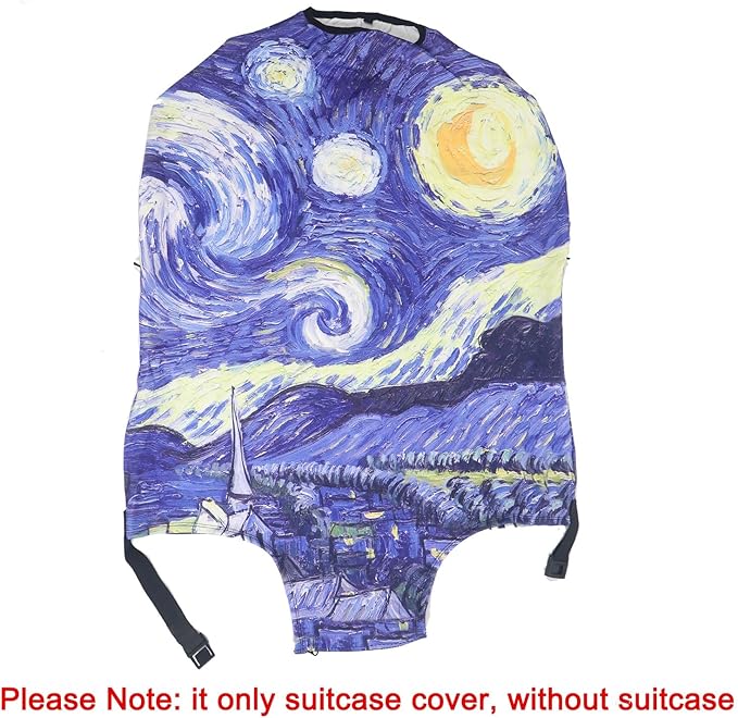 MosaiRudo Thicker Luggage Cover Elastic Suitcase Cover Protector Fits 18-32 Inch Suitcase Travel Accessories (Starry Sky, M)