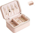 small travel jewelry case,Double Layer Travel Jewelry Box Organizer, Leather Case with Necklace Holder and Ring Storage/box organizer storage