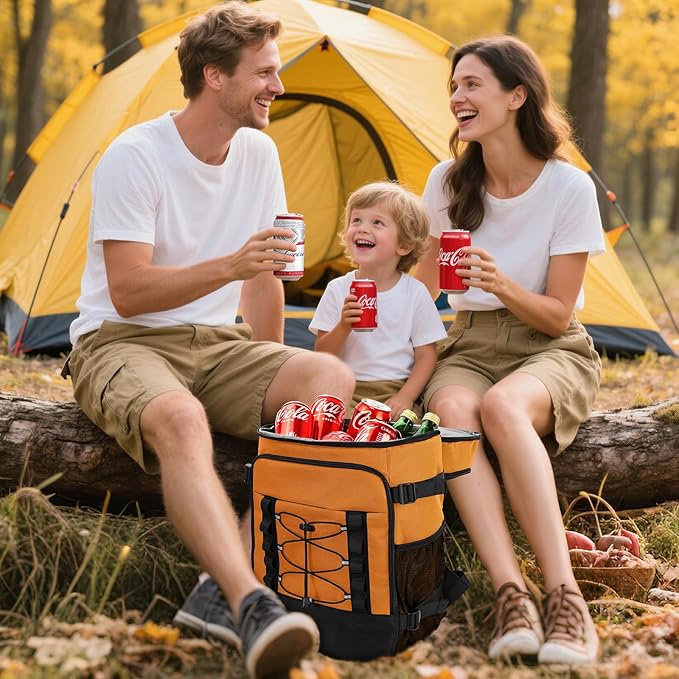 MIYCOO Cooler Backpack - 40 Cans Insulated Backpack Cooler for Men & Women, Portable 2 Leak Proof Compartments Coolers Bag for Beach Travel Picnic Lunch Hiking BBQ Camping