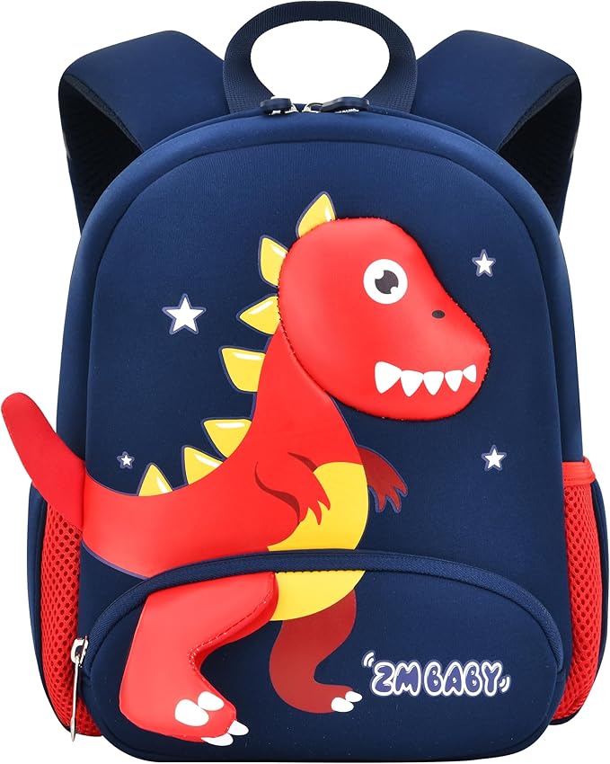 Padgene Toddler Backpacks Kids Preschool Backpack Waterproof Neoprene Animal Schoolbag Lunch backpack 3D Cartoon Mini Travel Bag for Boys Girls Ages 3-5
