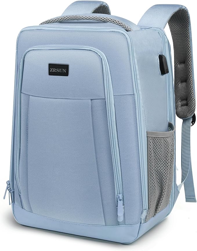 Travel Backpack, Business Anti Theft Slim Sturdy Laptops Backpack with USB Charging Port, Water Resistant College School Laptop Bag for Men & Women Fits 15.6 Inch Notebook(Blue)