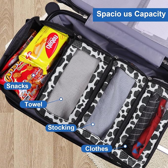 Suitcase Organizer, Travel Luggage Organizer Portable Hanging Travel Shelves Collapsible Hanging Packing Cubes for Carry on Suitcase