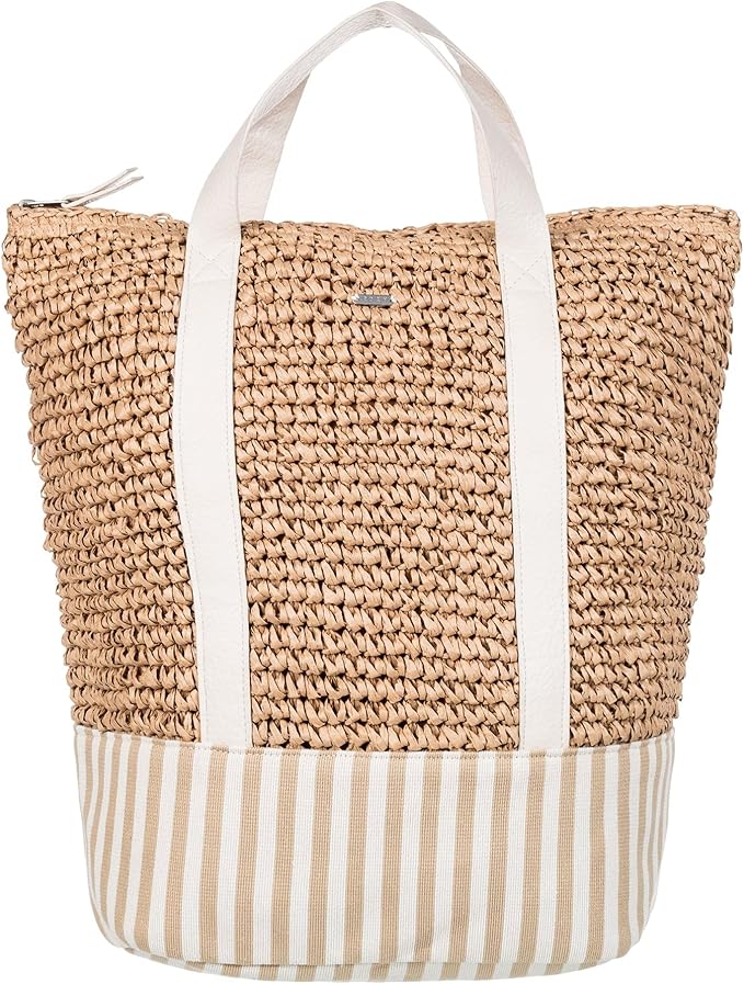 Roxy Women's Beach Tote Bag | Travel | Vacation | Straw | Lightweight | Breathable