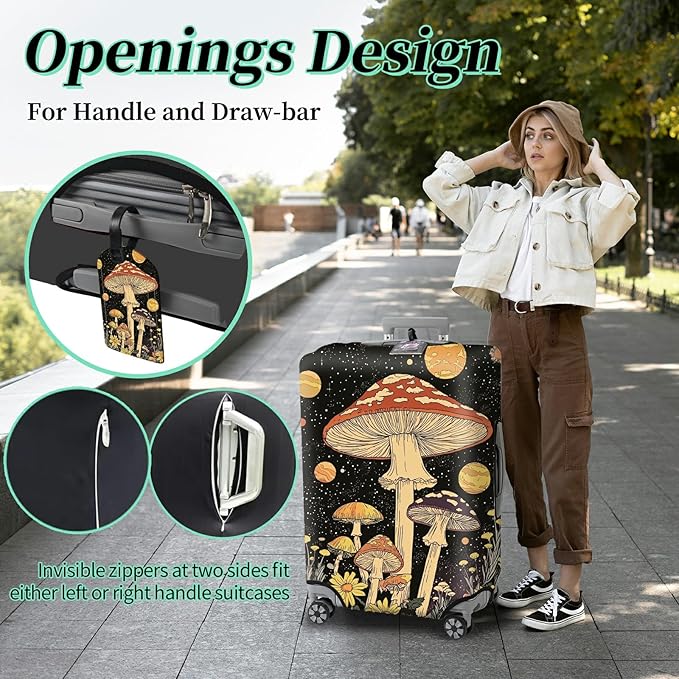 Luggage Cover Plus - 26-28 Inch Suitcase Protector with Concealed Zipper, Washable Elastic Cloth, Dustproof, Anti-Scratch