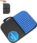 Gel Travel Seat Cushion, Portable Airplane Seat Cushion, 14.5" x 10.5" Thick & Foldable for Airplane Seats, Office Chair, Camping, Bleachers, Flights, Commute (Dark Grey)