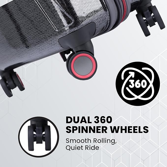 Spyder Traverse 29 Inch Large Checked Baggage Expandable Hardside Upright Suitcase with 360° Spinner Wheels, TSA Approved Lock, Charcoal