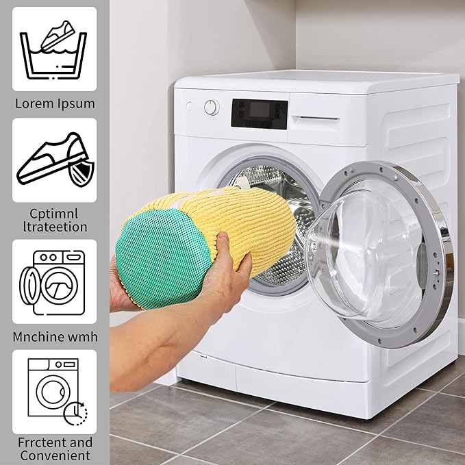 Shoe Washing Bag for Washing Machine, Laundry Shoe Bag for Washer and Dryer, Reusable Shoe Bag, Sneaker Washing Machine Bag (Yellow 2pcs)