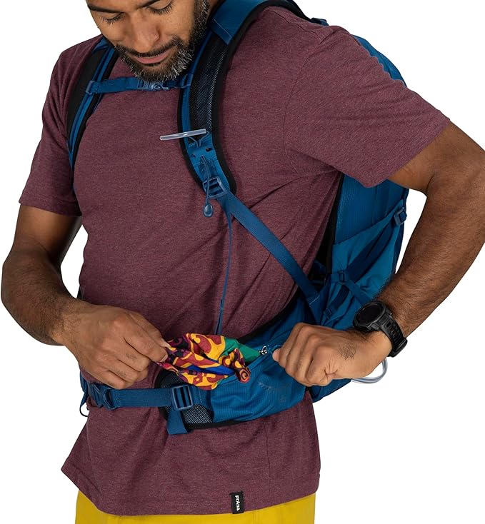 Osprey Talon 11L Men's Lightweight Hiking Backpack with Hipbelt, Scoria Blue/Night Shift