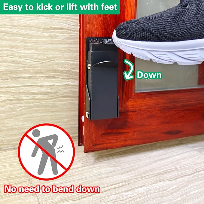Door Stoppers, Kick Down Door Stop, Door Stopper for Bottom of Door, Suitable for Doors with a Gap Up to 3.5 Inches, Door Holder to Keep Door Open