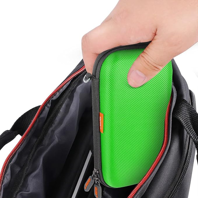 GLCON Power Bank Storage Case Hard EVA Protective Travel Case – Small Electronic Carrying Pouch for Hard Drive, Cell Phone, Charging Cable, External Battery, Earbuds (Light Green)