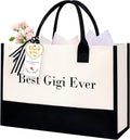 BAGAIL Initial Tote Bag, Personalized Birthday Gifts for Women, Teacher, Friends, Mom, Wedding, Monogrammed Beach Bag