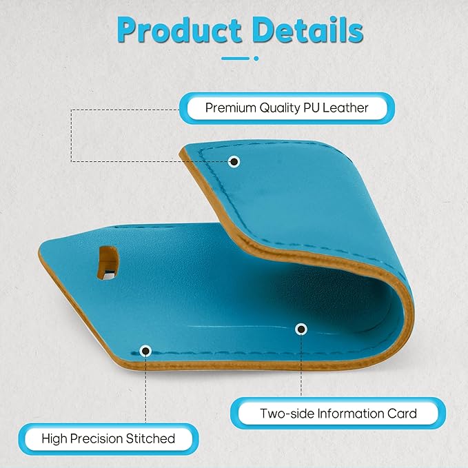 Travelambo Luggage Tags for Suitcases PU Leather Travel Tags Bag Tags Privacy Protection Travel Essentials