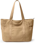 Tote Bag for Women with Zipper, Travel Tote Bags with Compartments Large Shoulder Bag Handbag for Gym Work School