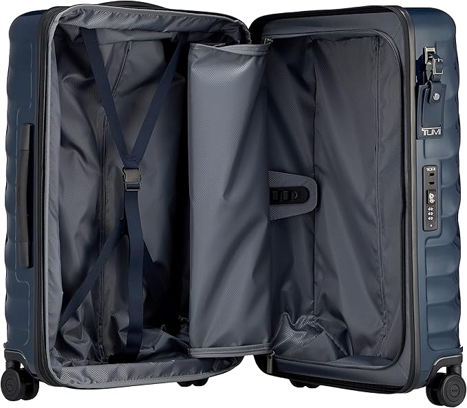 TUMI - 19 Degree Medium Checked Luggage 4 Wheeled Packing Case - Hard Shell Suitcase - 26.0" X 17.5" X 10.0" - Navy