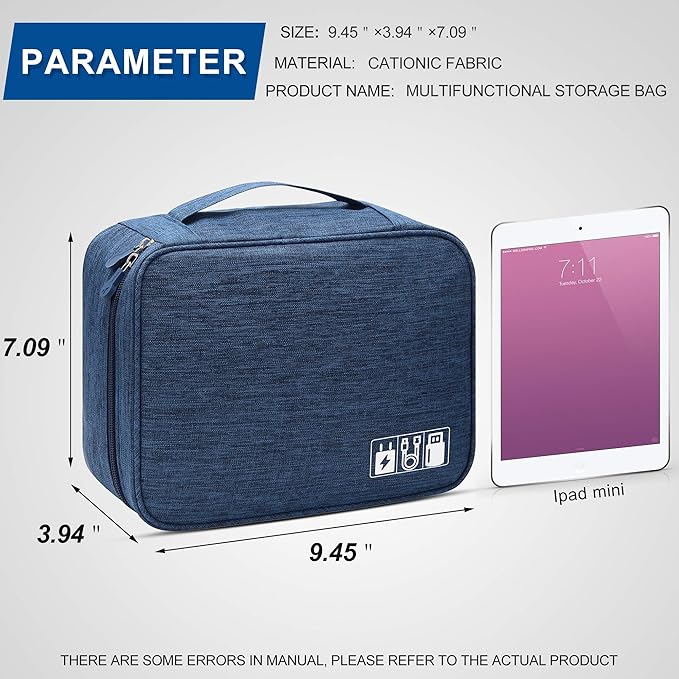 VOCUS Electronics Organizer Travel Cable Organizer Bag for Electronics Accessories, Portable Tech Carring Large Storage Case for Charger, Cord, Power Bank, Hardware