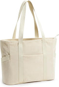 Tote Bag for Women with Zipper, Travel Tote Bags with Compartments Large Shoulder Bag Handbag for Gym Work School