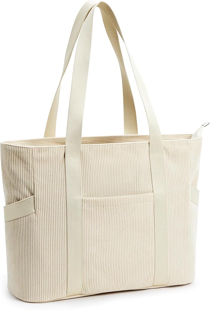 Tote Bag for Women with Zipper, Travel Tote Bags with Compartments Large Shoulder Bag Handbag for Gym Work School